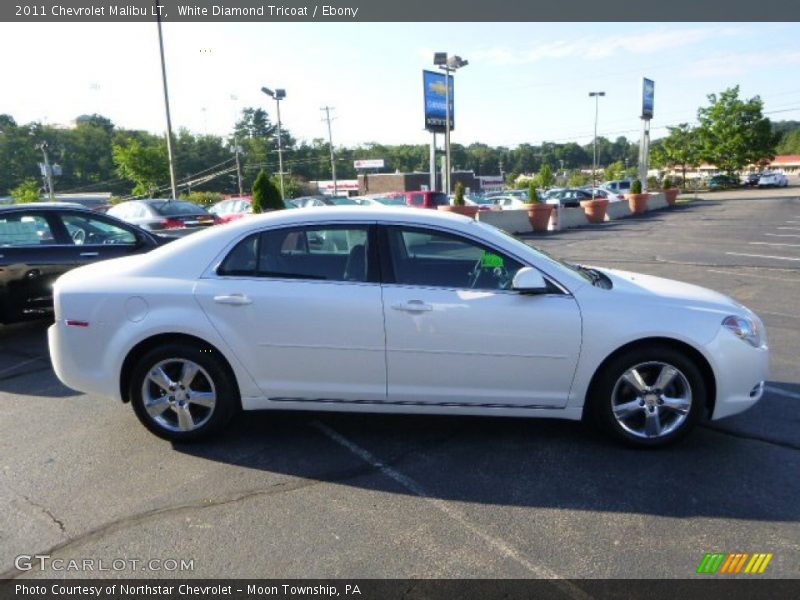 White Diamond Tricoat / Ebony 2011 Chevrolet Malibu LT
