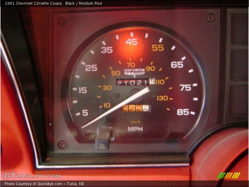 Black / Medium Red 1981 Chevrolet Corvette Coupe