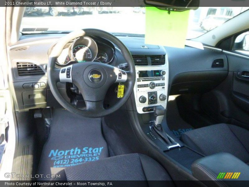 White Diamond Tricoat / Ebony 2011 Chevrolet Malibu LT