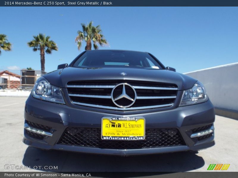 Steel Grey Metallic / Black 2014 Mercedes-Benz C 250 Sport