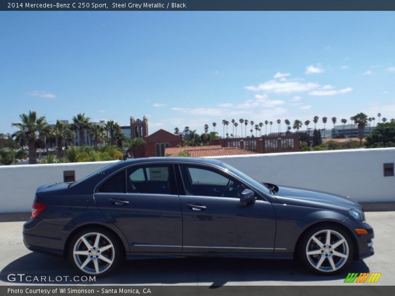 Steel Grey Metallic / Black 2014 Mercedes-Benz C 250 Sport