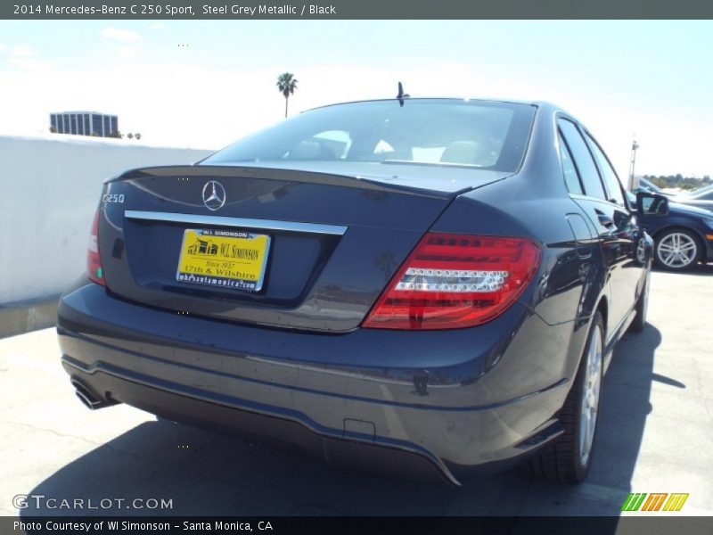 Steel Grey Metallic / Black 2014 Mercedes-Benz C 250 Sport