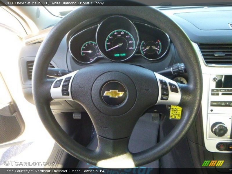 White Diamond Tricoat / Ebony 2011 Chevrolet Malibu LT