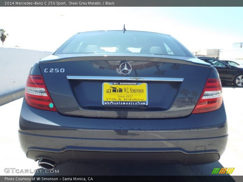 Steel Grey Metallic / Black 2014 Mercedes-Benz C 250 Sport