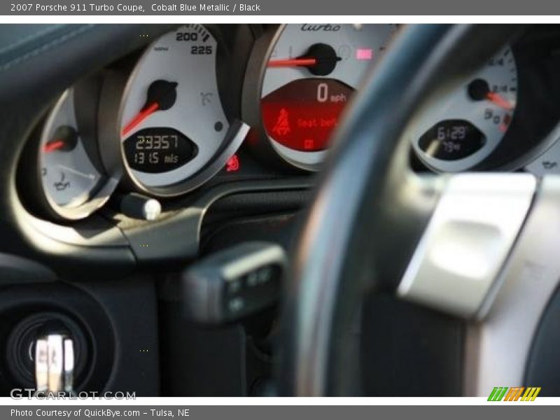 Cobalt Blue Metallic / Black 2007 Porsche 911 Turbo Coupe