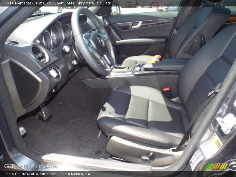 Steel Grey Metallic / Black 2014 Mercedes-Benz C 250 Sport