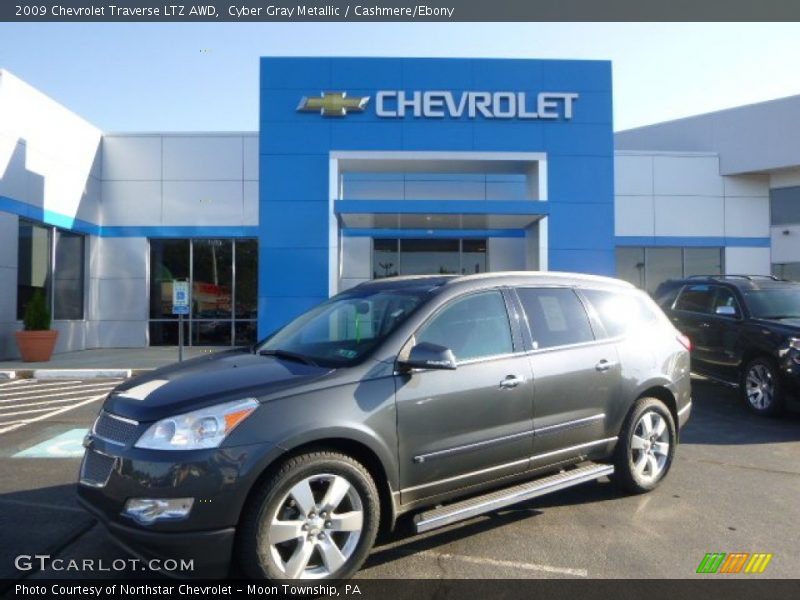 Cyber Gray Metallic / Cashmere/Ebony 2009 Chevrolet Traverse LTZ AWD