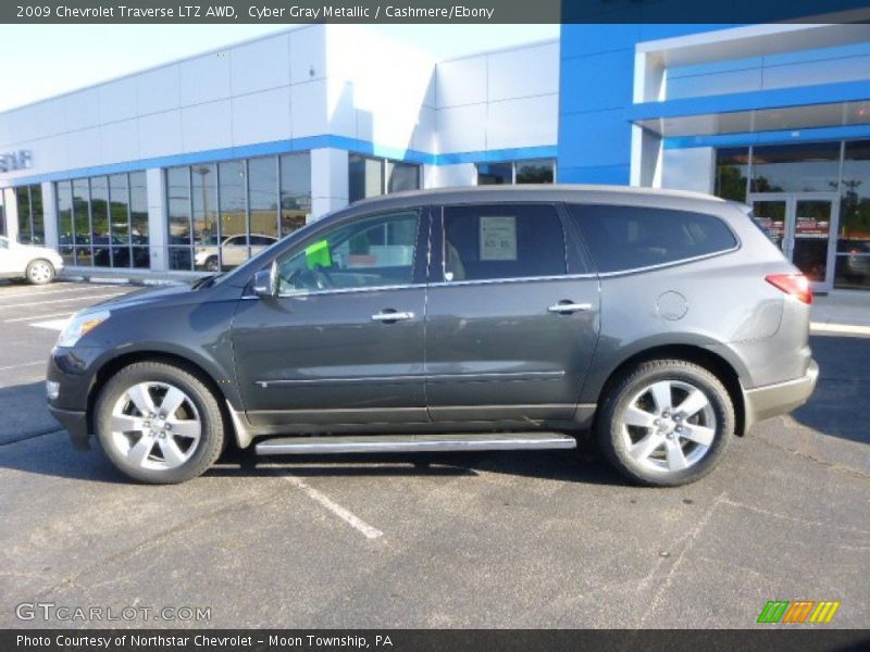 Cyber Gray Metallic / Cashmere/Ebony 2009 Chevrolet Traverse LTZ AWD