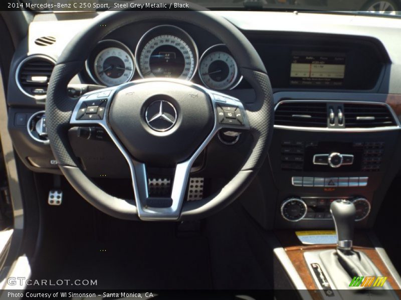 Steel Grey Metallic / Black 2014 Mercedes-Benz C 250 Sport