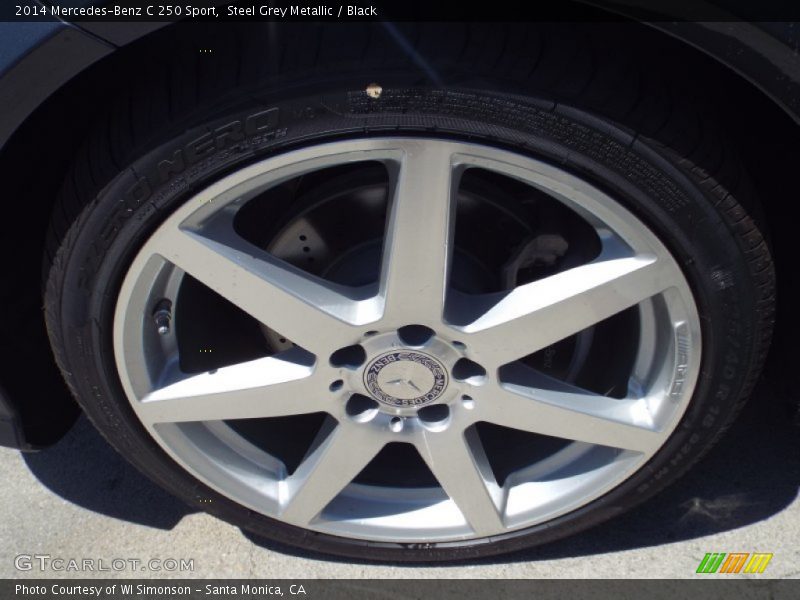 Steel Grey Metallic / Black 2014 Mercedes-Benz C 250 Sport
