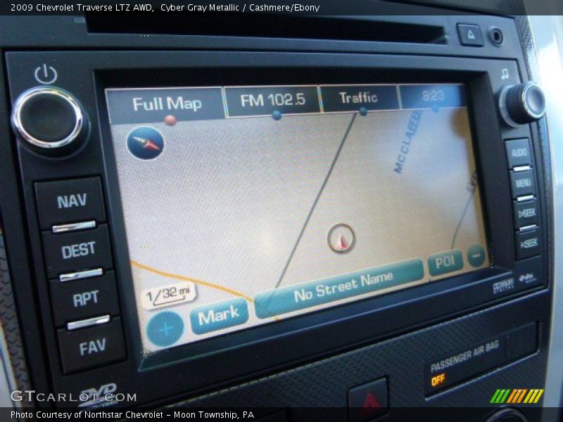 Cyber Gray Metallic / Cashmere/Ebony 2009 Chevrolet Traverse LTZ AWD