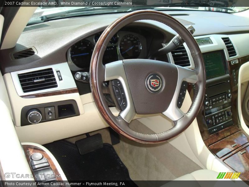 White Diamond / Cocoa/Light Cashmere 2007 Cadillac Escalade AWD