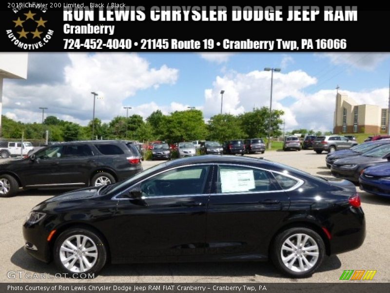 Black / Black 2015 Chrysler 200 Limited