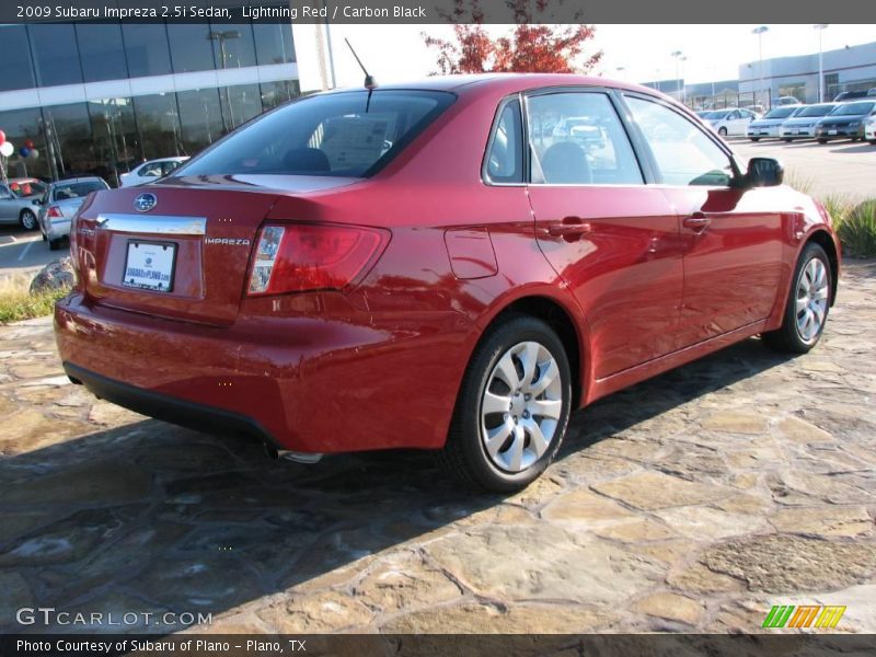 Lightning Red / Carbon Black 2009 Subaru Impreza 2.5i Sedan