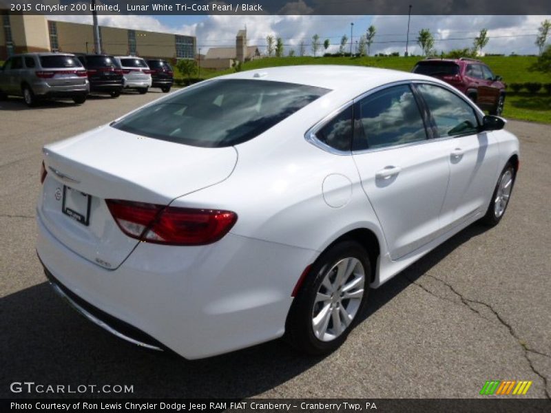 Lunar White Tri-Coat Pearl / Black 2015 Chrysler 200 Limited