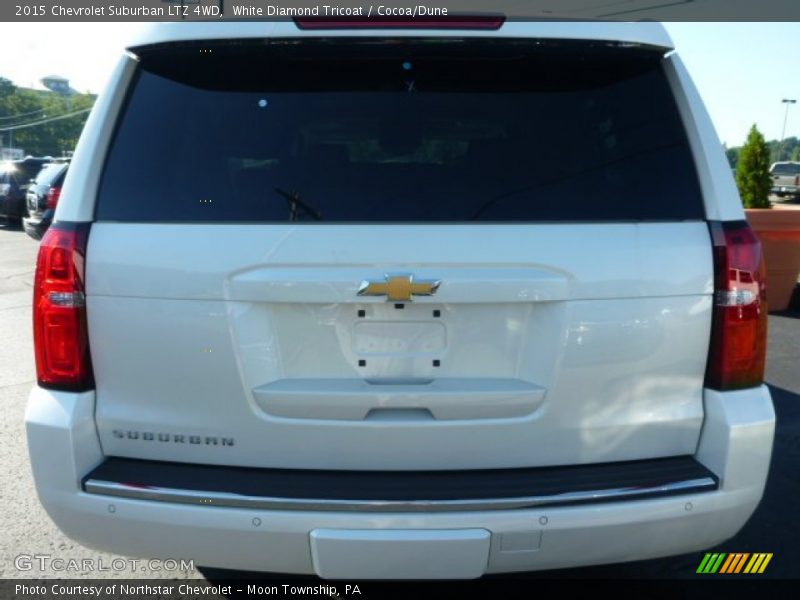 White Diamond Tricoat / Cocoa/Dune 2015 Chevrolet Suburban LTZ 4WD