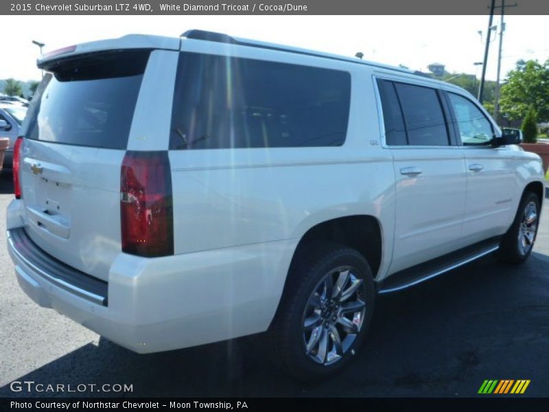 White Diamond Tricoat / Cocoa/Dune 2015 Chevrolet Suburban LTZ 4WD