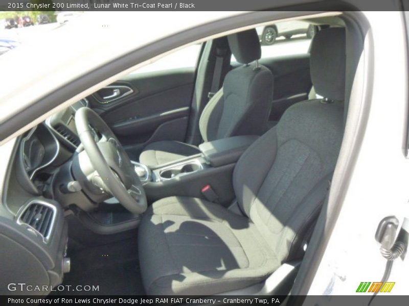Lunar White Tri-Coat Pearl / Black 2015 Chrysler 200 Limited