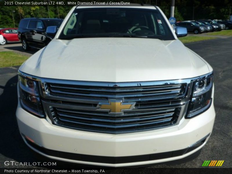 White Diamond Tricoat / Cocoa/Dune 2015 Chevrolet Suburban LTZ 4WD