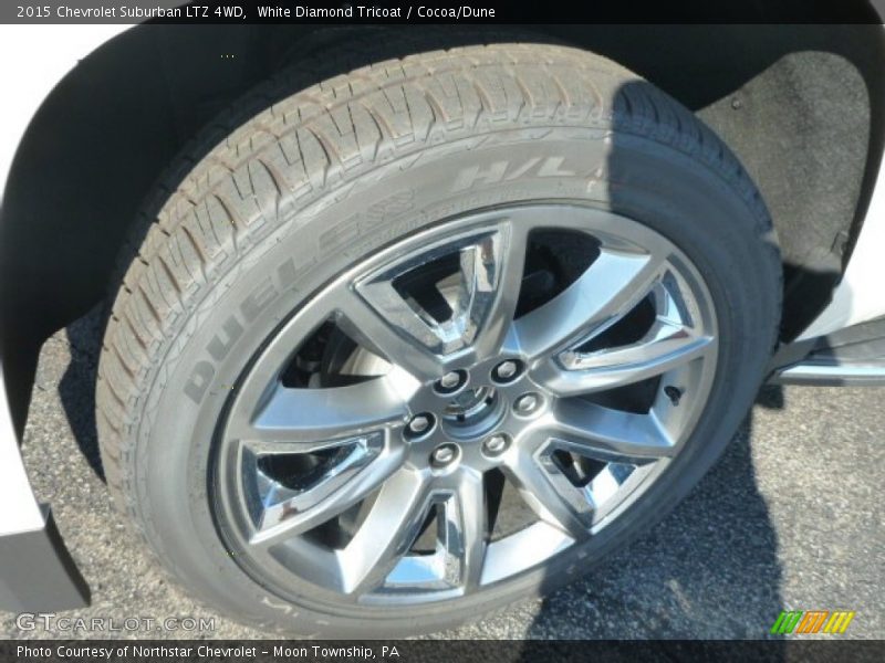 White Diamond Tricoat / Cocoa/Dune 2015 Chevrolet Suburban LTZ 4WD