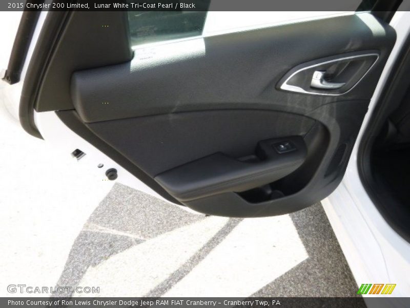 Lunar White Tri-Coat Pearl / Black 2015 Chrysler 200 Limited