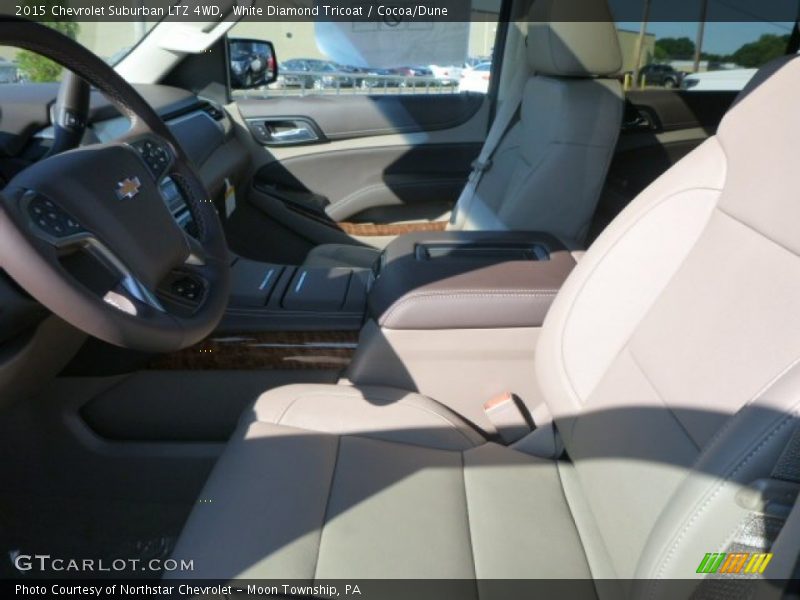 White Diamond Tricoat / Cocoa/Dune 2015 Chevrolet Suburban LTZ 4WD