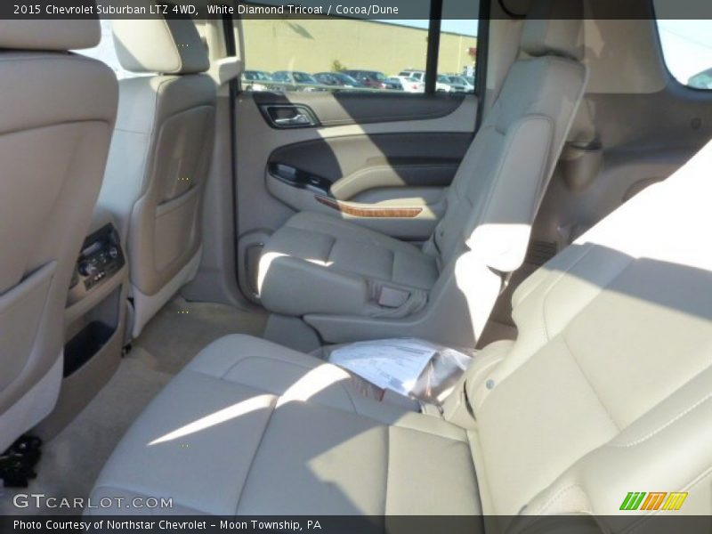 White Diamond Tricoat / Cocoa/Dune 2015 Chevrolet Suburban LTZ 4WD