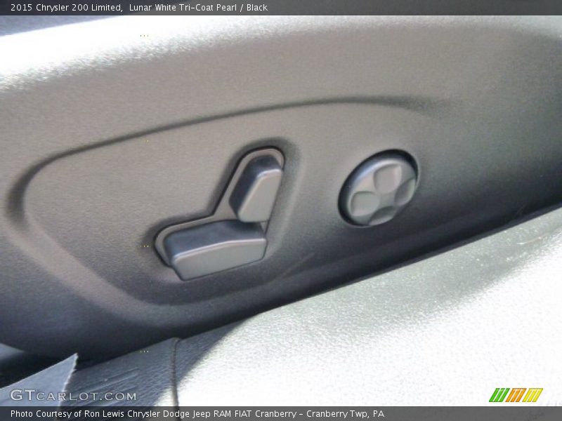 Lunar White Tri-Coat Pearl / Black 2015 Chrysler 200 Limited