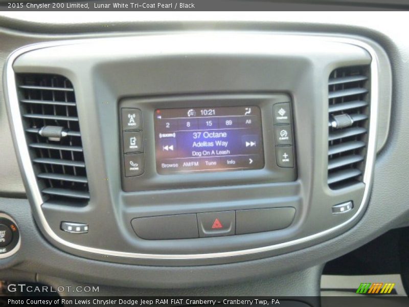 Lunar White Tri-Coat Pearl / Black 2015 Chrysler 200 Limited