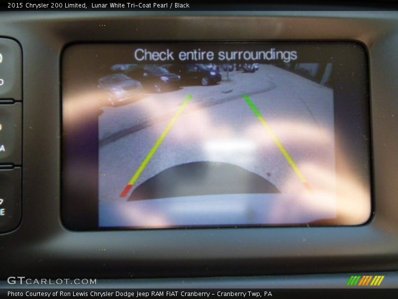 Lunar White Tri-Coat Pearl / Black 2015 Chrysler 200 Limited