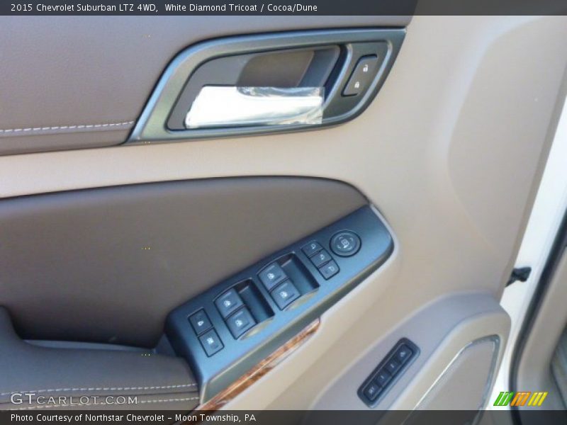 White Diamond Tricoat / Cocoa/Dune 2015 Chevrolet Suburban LTZ 4WD