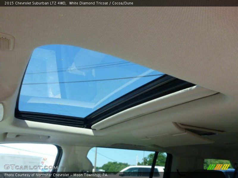 White Diamond Tricoat / Cocoa/Dune 2015 Chevrolet Suburban LTZ 4WD