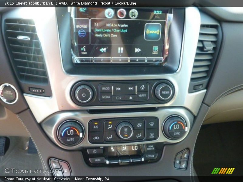 White Diamond Tricoat / Cocoa/Dune 2015 Chevrolet Suburban LTZ 4WD