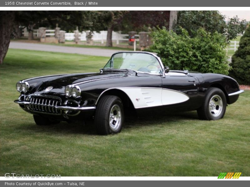 Black / White 1958 Chevrolet Corvette Convertible