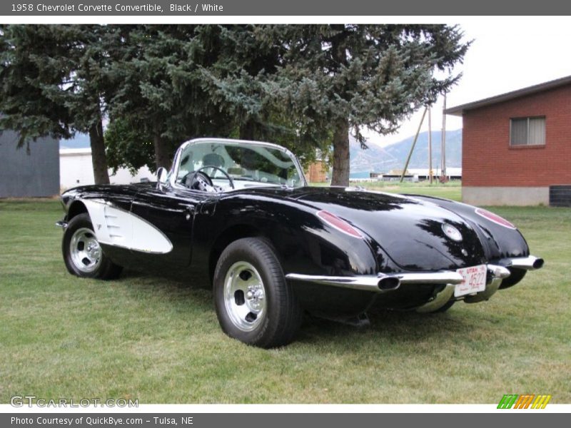 Black / White 1958 Chevrolet Corvette Convertible