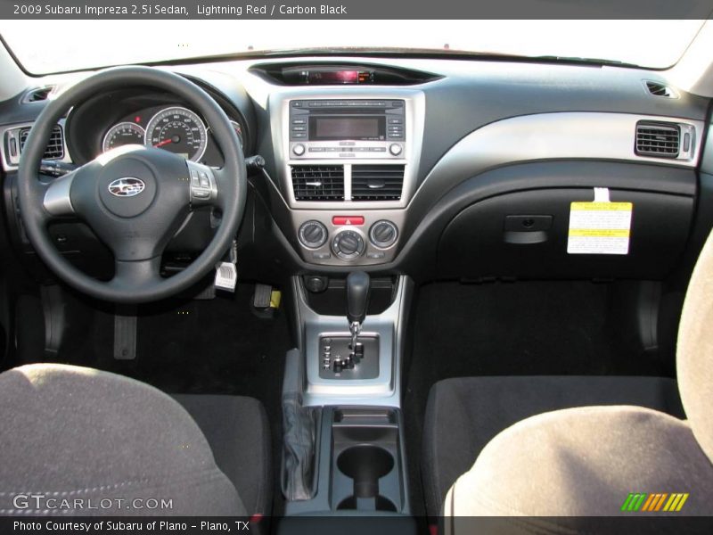 Lightning Red / Carbon Black 2009 Subaru Impreza 2.5i Sedan