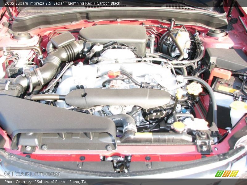 Lightning Red / Carbon Black 2009 Subaru Impreza 2.5i Sedan