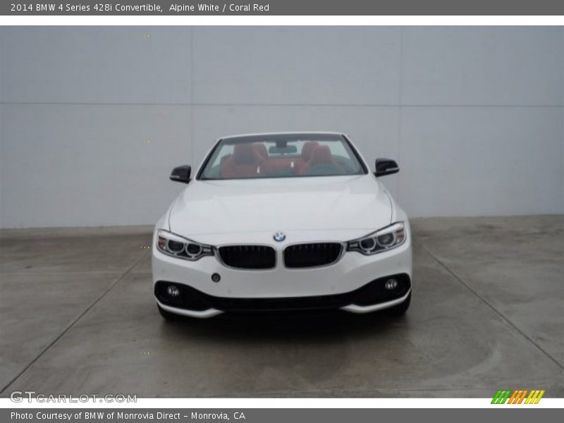 Alpine White / Coral Red 2014 BMW 4 Series 428i Convertible
