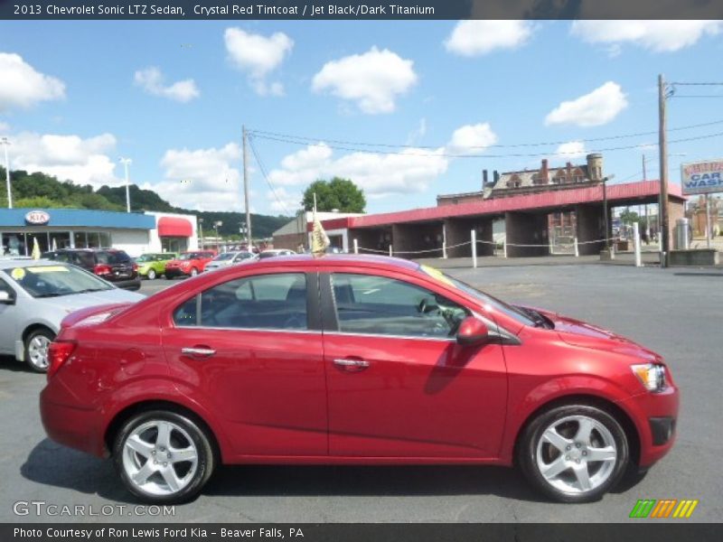 Crystal Red Tintcoat / Jet Black/Dark Titanium 2013 Chevrolet Sonic LTZ Sedan