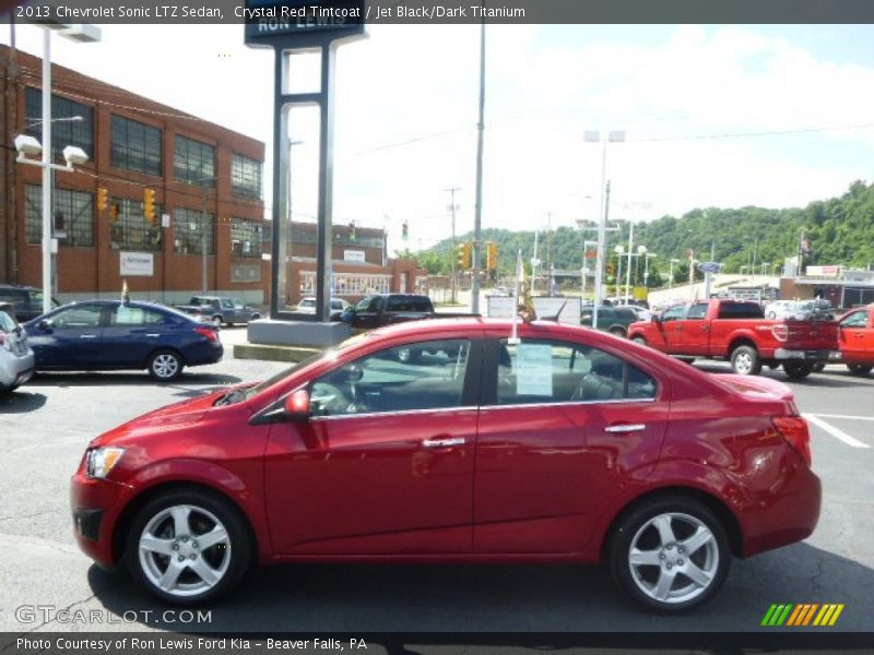 Crystal Red Tintcoat / Jet Black/Dark Titanium 2013 Chevrolet Sonic LTZ Sedan