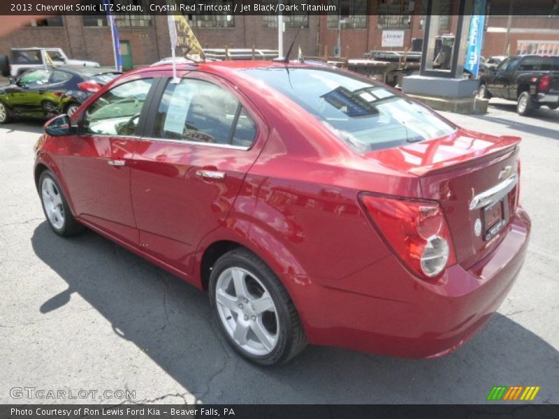 Crystal Red Tintcoat / Jet Black/Dark Titanium 2013 Chevrolet Sonic LTZ Sedan