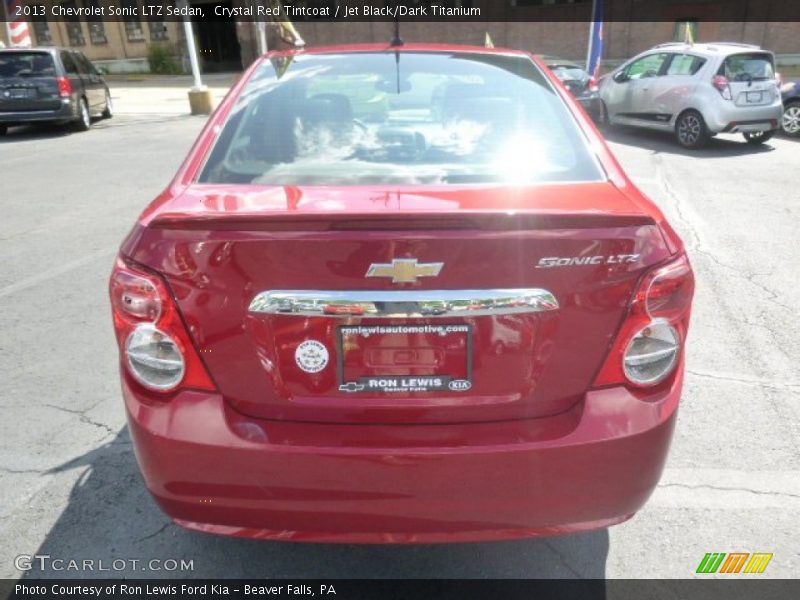 Crystal Red Tintcoat / Jet Black/Dark Titanium 2013 Chevrolet Sonic LTZ Sedan