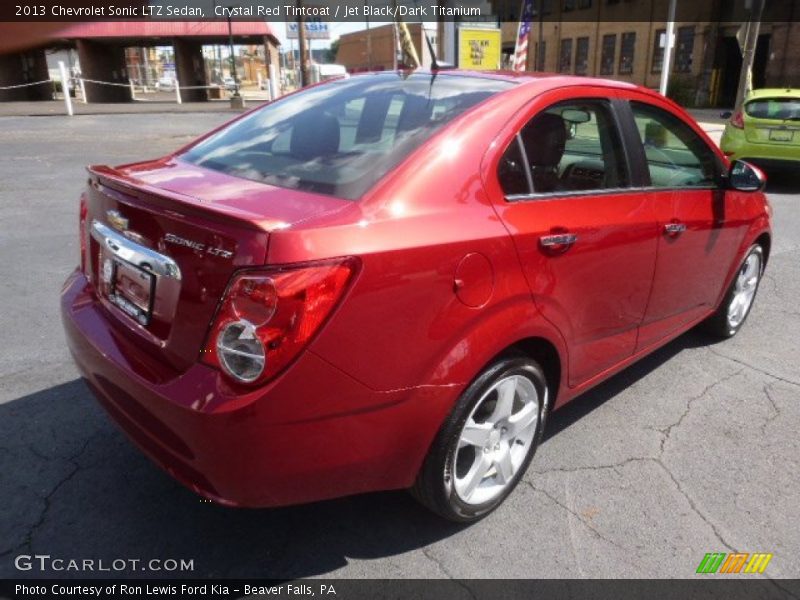 Crystal Red Tintcoat / Jet Black/Dark Titanium 2013 Chevrolet Sonic LTZ Sedan
