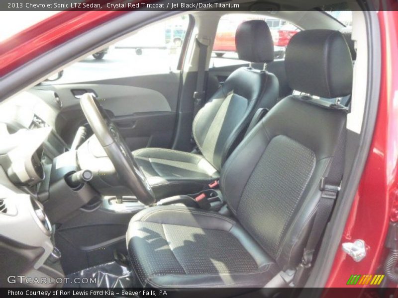 Crystal Red Tintcoat / Jet Black/Dark Titanium 2013 Chevrolet Sonic LTZ Sedan