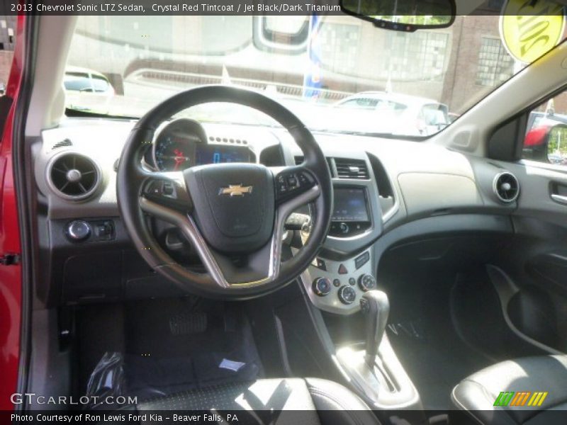 Crystal Red Tintcoat / Jet Black/Dark Titanium 2013 Chevrolet Sonic LTZ Sedan