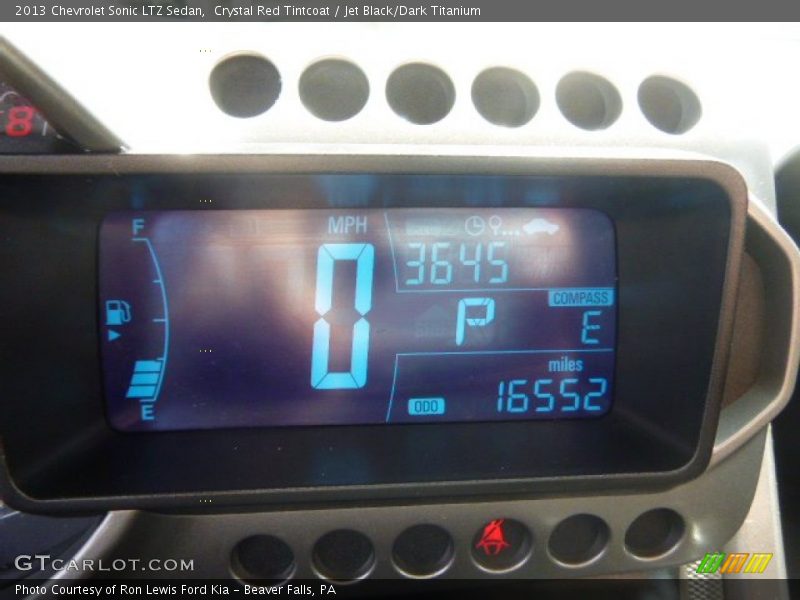 Crystal Red Tintcoat / Jet Black/Dark Titanium 2013 Chevrolet Sonic LTZ Sedan