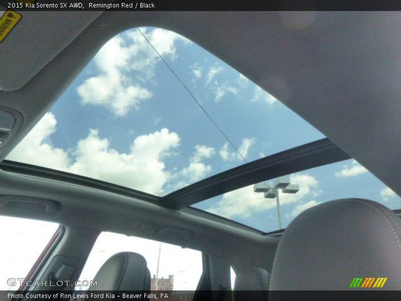 Sunroof of 2015 Sorento SX AWD