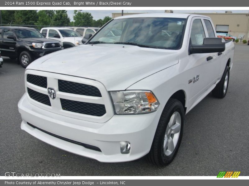 Bright White / Black/Diesel Gray 2014 Ram 1500 Express Quad Cab