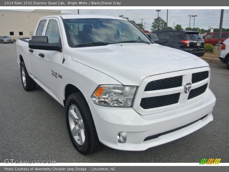 Bright White / Black/Diesel Gray 2014 Ram 1500 Express Quad Cab