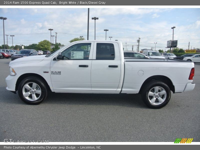 Bright White / Black/Diesel Gray 2014 Ram 1500 Express Quad Cab